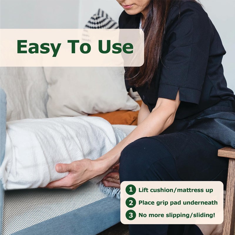 ECOHomes Couch Cushion Grip Pad  Couch Cushion Non Slip Pads Keep Sofa Cushions from Sliding - Anti Slip Couch & Patio Grips Stop Sliding  Mattress Gripper to Prevent Sliding  4 Seater Couch 22"" x 88"" - Image 5